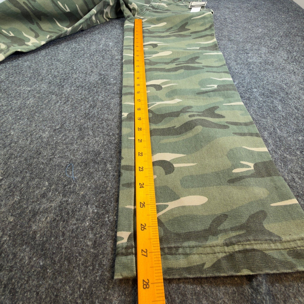 John Deere Carpenter Pants Boys 14 Y2K Camo Canvas Woodland Workwear Deadstock - take2supply