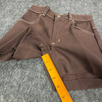 Linchers Vintage 70s Shorts Boys W27 Brown Cotton Poly NWT Deadstock USA Made - take2supply