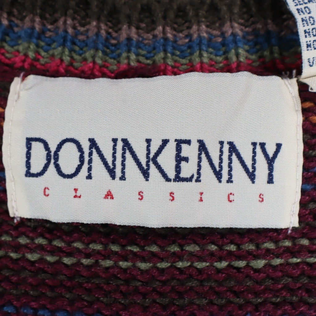 Donnkenny Classics Sweater Vest Womens M Vintage 90s Burgundy Beaded Knit Vest - take2supply