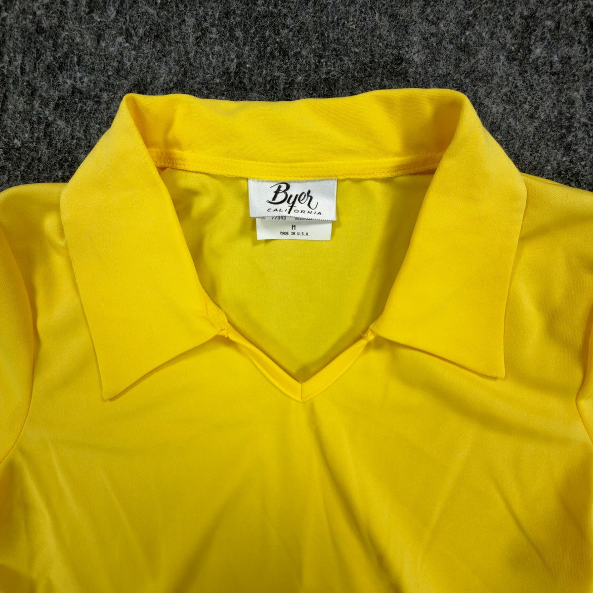 Byer California Vintage 90s Crop Polo Top Womens M Yellow Polyester NWT - take2supply