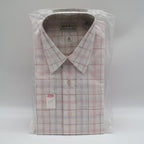 Mark VII Dress Shirt Mens 15.5 34/35 Vintage Plaid Tailored White Red Blue NEW - take2supply