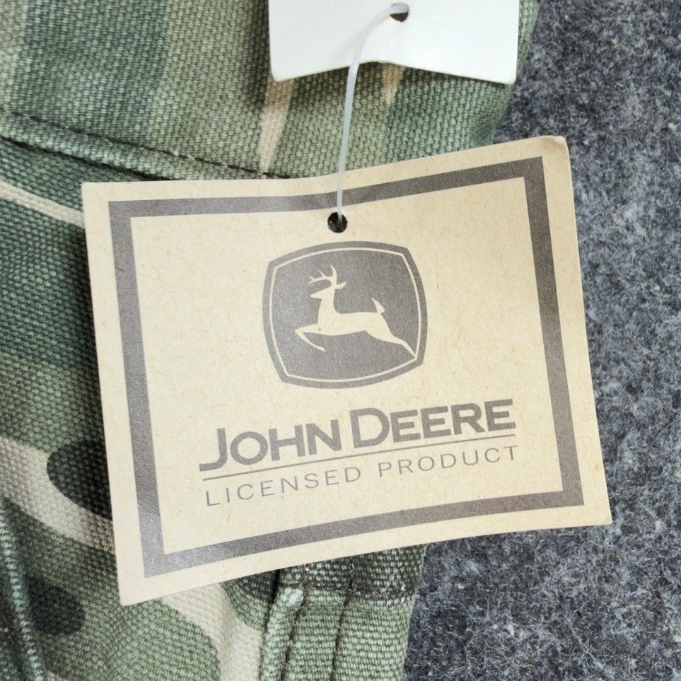 John Deere Carpenter Pants Boys Size 12 Y2K Camo Cotton Canvas Workwear NOS NWT - take2supply