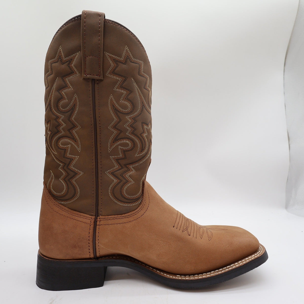 Laredo Cheyenne Stockman Boots Mens 9D Tan Leather Western Square Toe NIB - take2supply