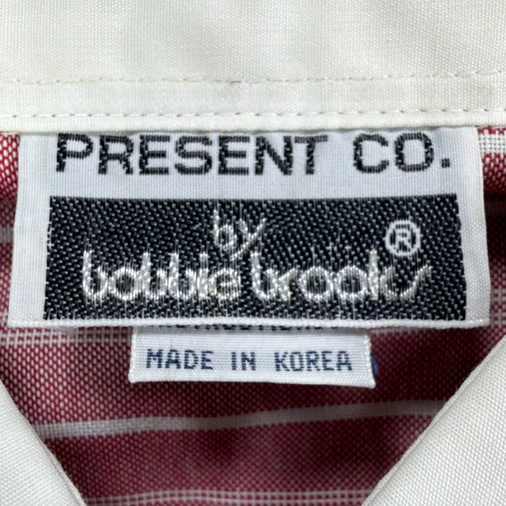 Bobbie Brooks Vintage 80s Striped Shirt Women 7/8 Red White NWT Deadstock - take2supply