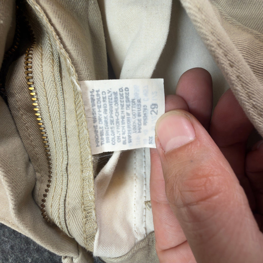 Lee Dungarees Cargo Shorts Mens 29 Khaki Cotton Relaxed Vintage 90s Made in USA - take2supply