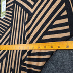 Erin London Top Womens Medium NWT Black Tan Geometric Dolman Sleeve Shirt - take2supply