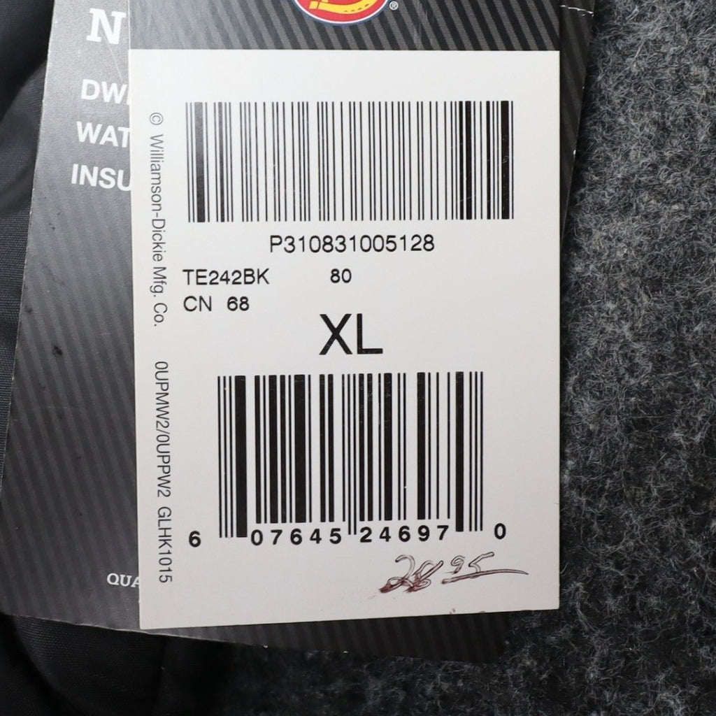 Dickies Insulated Nylon Vest Mens XL Black Diamond Quilt Water Repellent TE242BK - take2supply