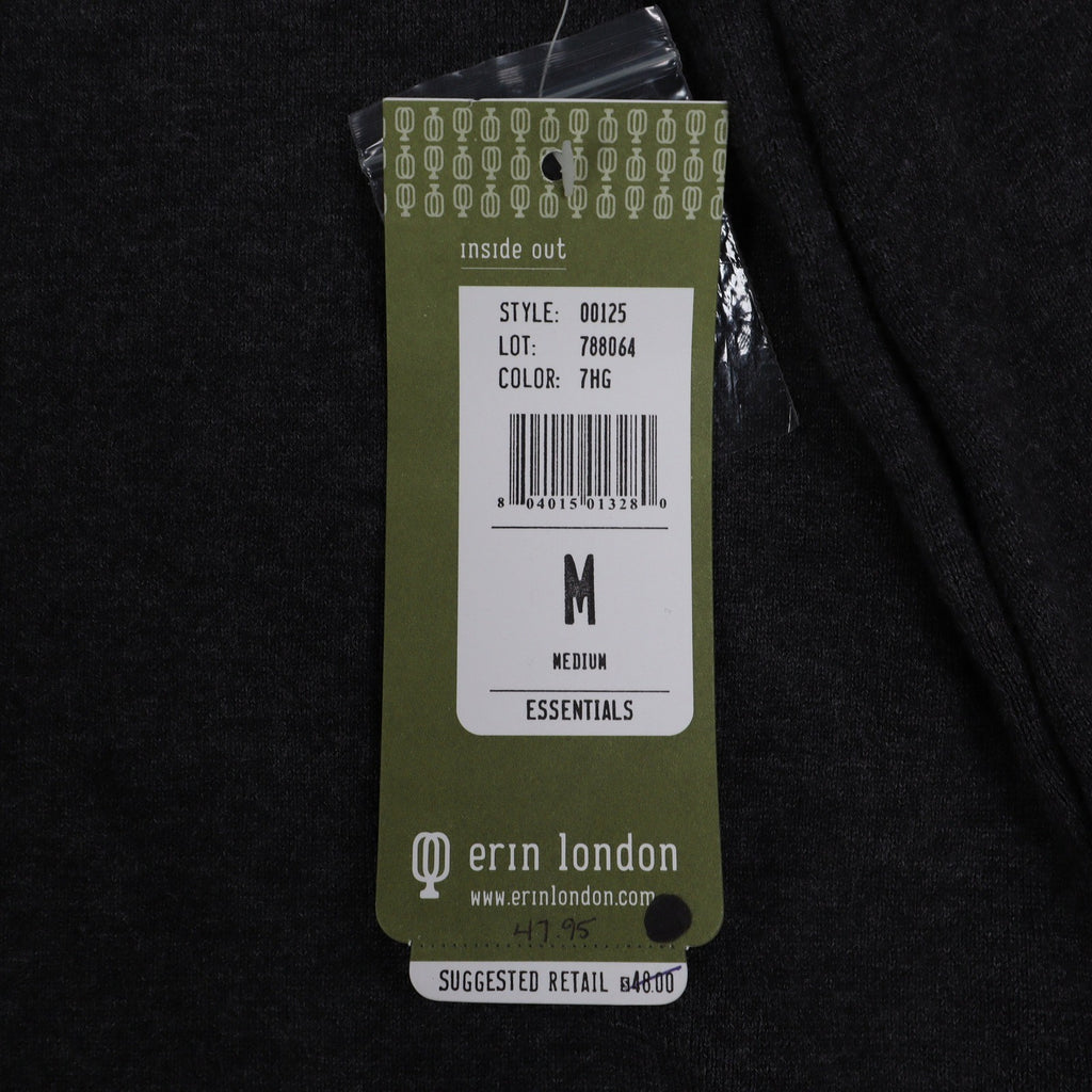 Erin London Women Medium Gray Mock Neck Puff Sleeve Rayon Sweater NWT 00125 - take2supply