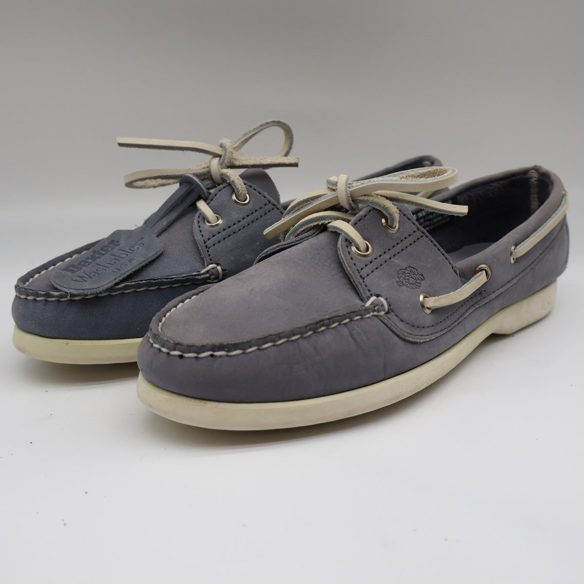 Dexter Boat Shoes Womens 9 Vintage 90s USA Ocean Blue Leather Washables R485-8 - take2supply