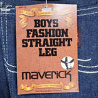 Maverick Straight Leg Jeans Boys 10 Regular Vintage 70s Deadstock Cotton USA - take2supply