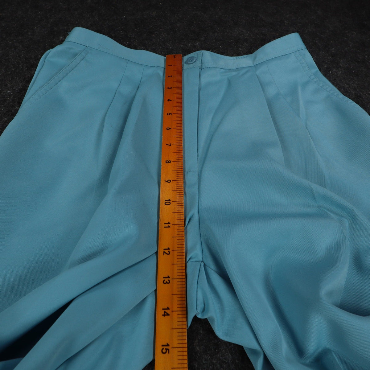 Company Collection Vintage Trousers Womens 12 Blue Polyester Pleated Wide Leg - take2supply