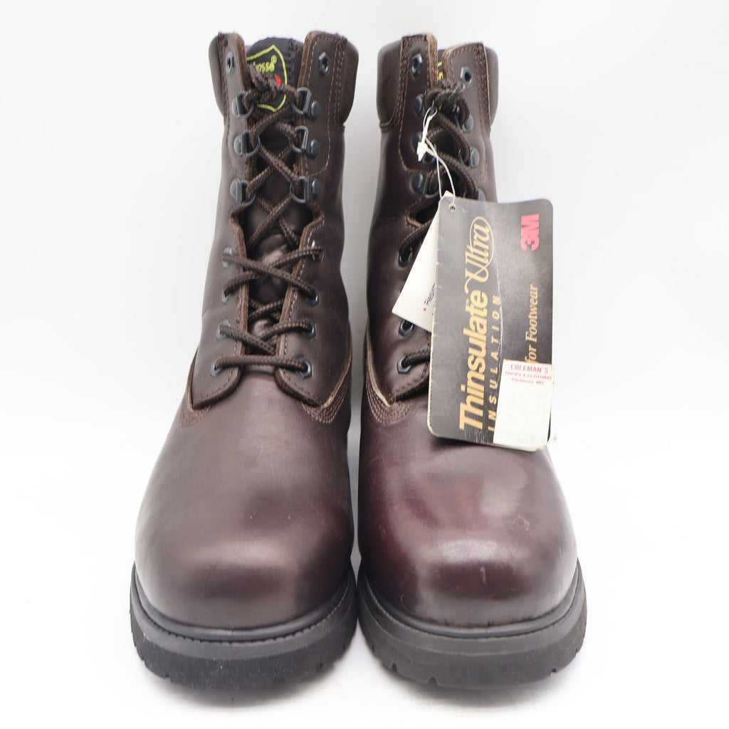LaCrosse Caribou II Boots Mens 9 Vintage Brown Leather Steel Toe Thinsulate USA - take2supply