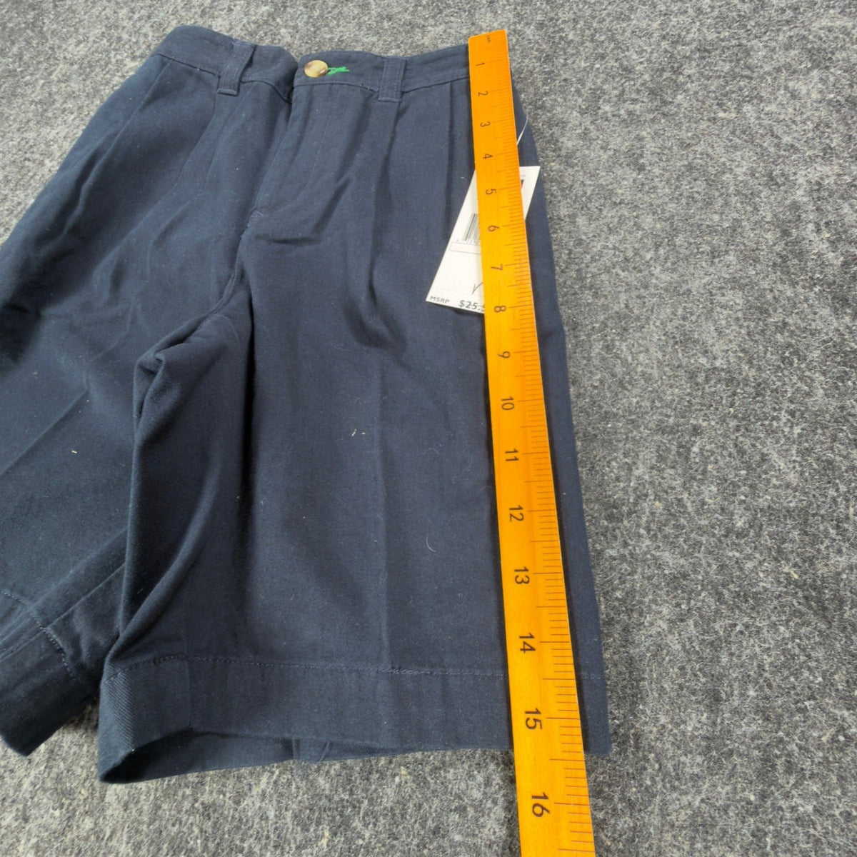 Tommy Hilfiger Y2K Pleated Chino Shorts Kids 6 Navy Blue Cotton NWT - take2supply