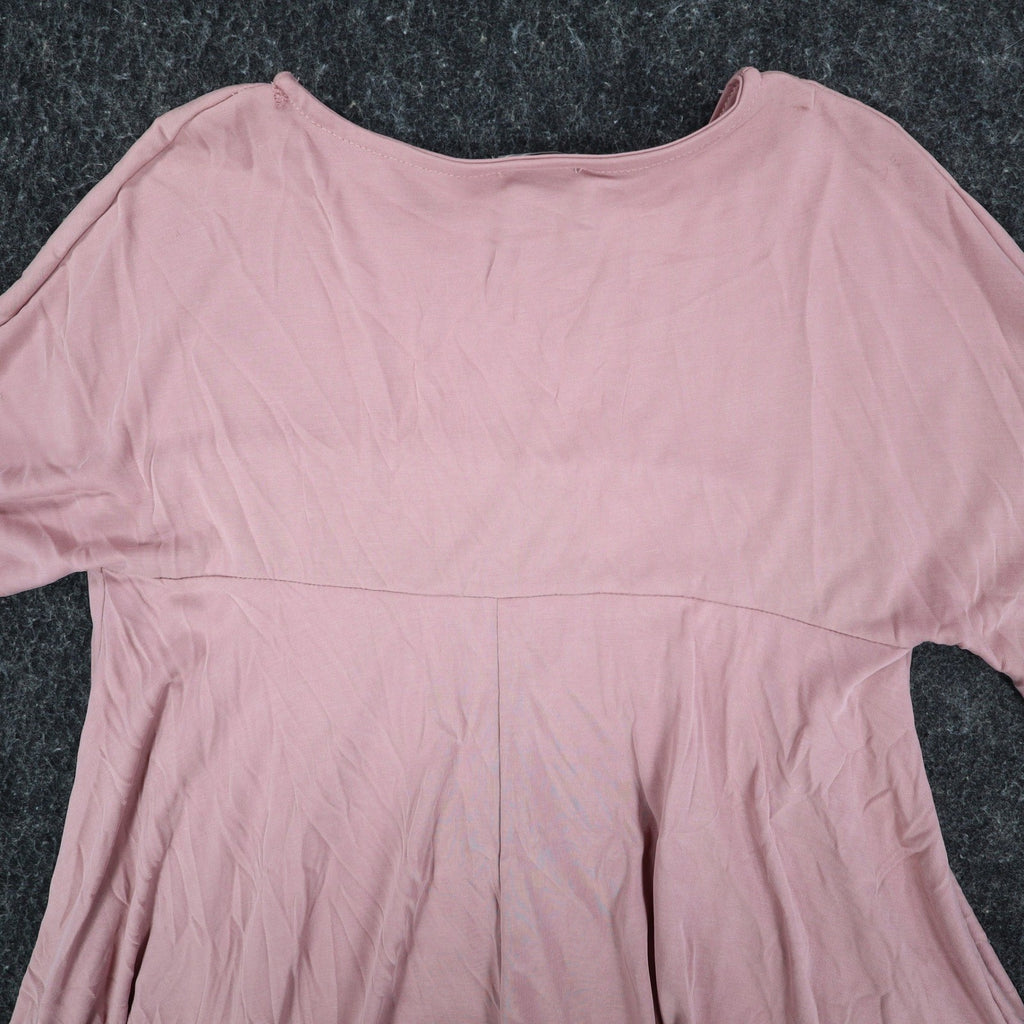 Blu Heaven Tunic Top Womens Small Mauve Pink Modal Blend High Low Babydoll Flowy - take2supply