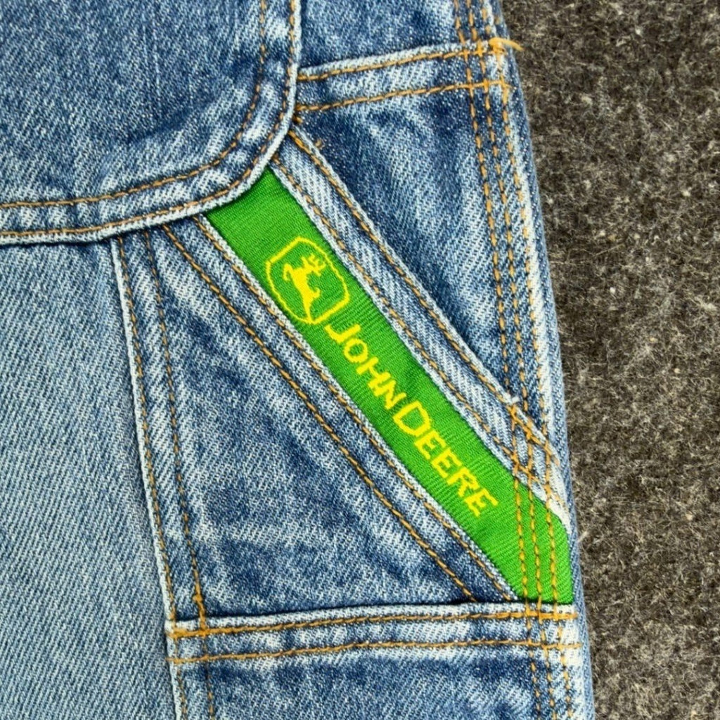 John Deere Carpenter Shorts Boys 14 Blue Denim Stone Wash NWT SA525LJD - take2supply