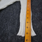 A. Byer Sweater Womens Medium Vintage 90s Cream Mohair Ribbed Open Knit Top - take2supply