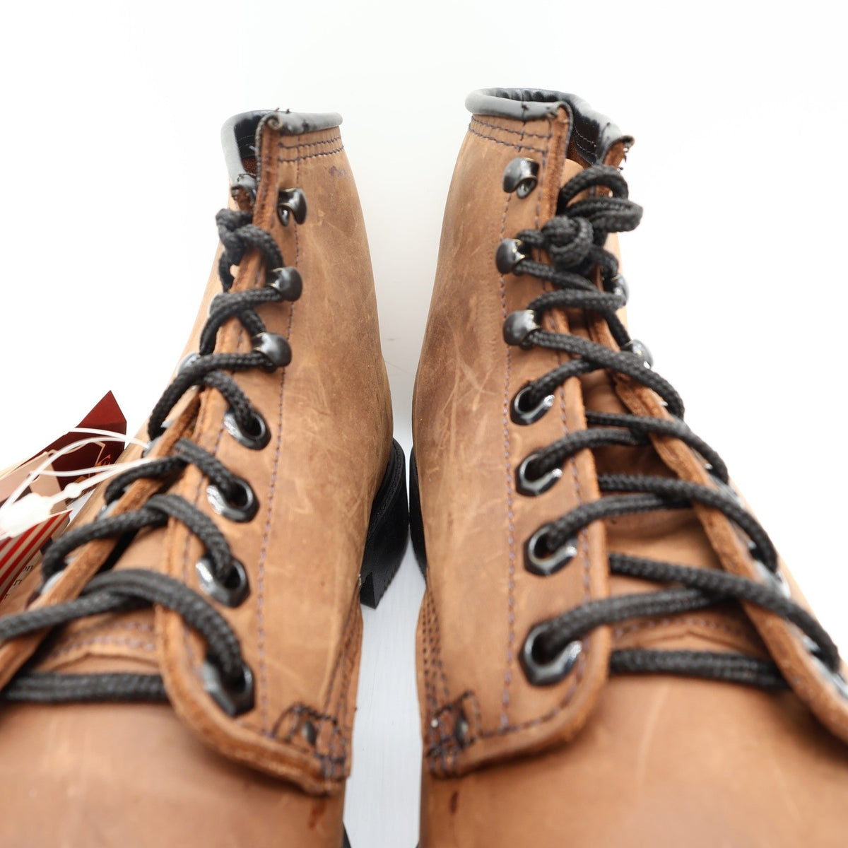 Walker Vintage 90s Work Boots Mens 11 D Brown Leather NWT Made in USA Deadstock - take2supply