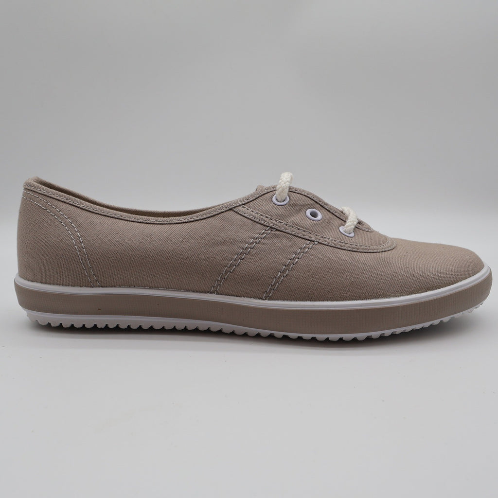 Grasshoppers Skiff Stone Sneakers Women 7.5 W Taupe Canvas Low Top Shoes EF9201 - take2supply