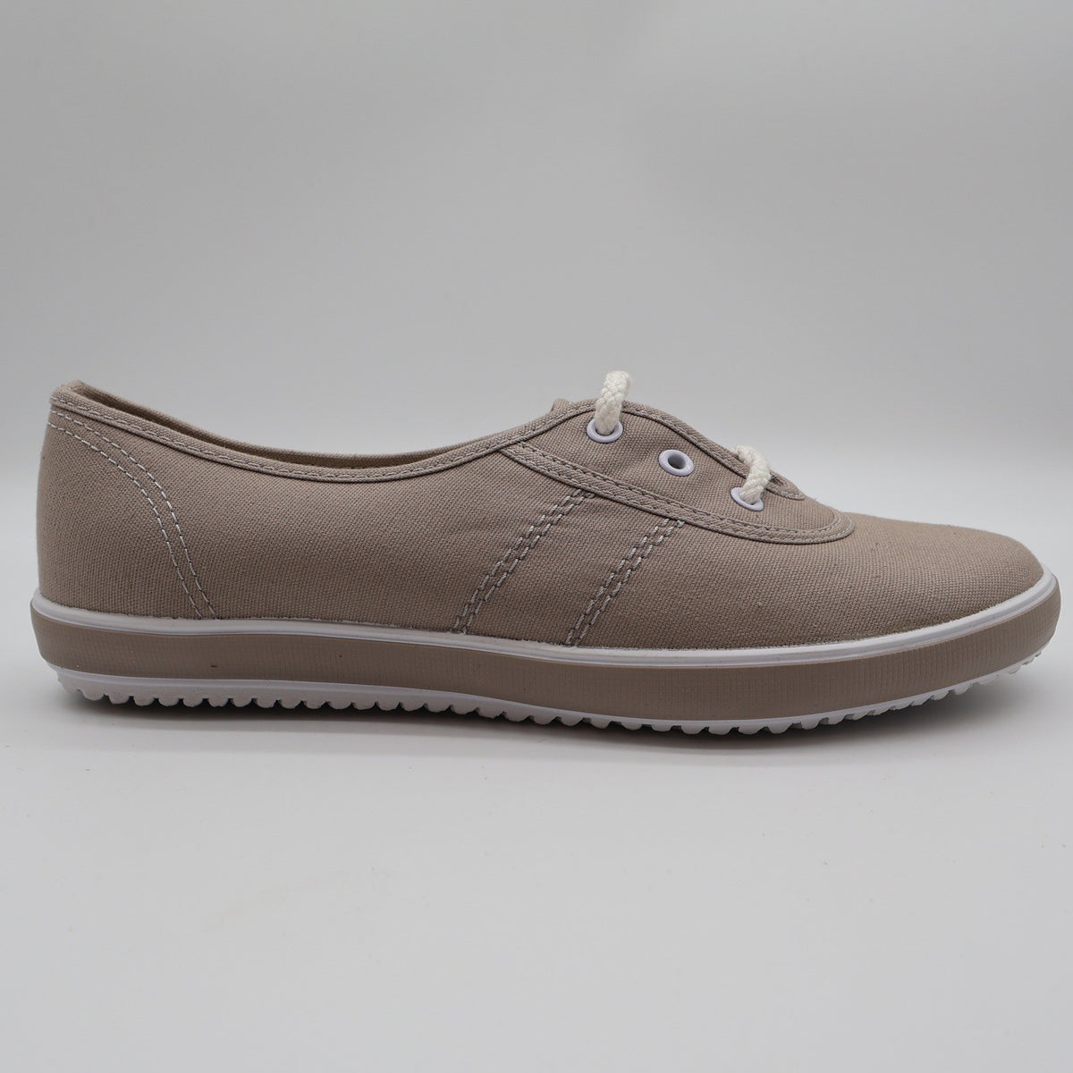 Grasshoppers Skiff Stone Sneakers Women 7.5 W Taupe Canvas Low Top Shoes EF9201 - take2supply