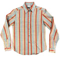 Miss "B" Vintage 70s Striped Button Down Shirt Womens 5/6 Orange Multi Excellent - take2supply