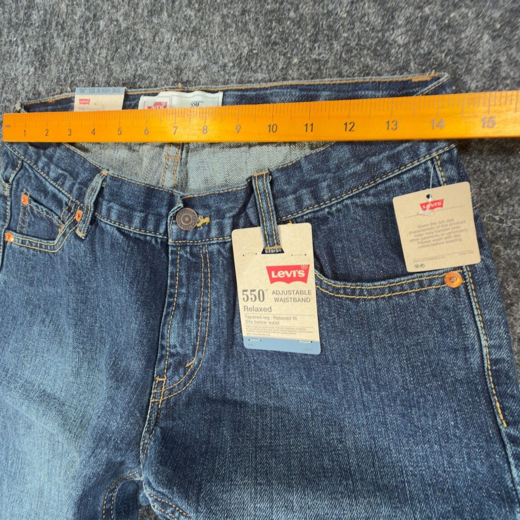 Levi's 550 Jeans Kids 10 Husky Dark Stone Denim Relaxed Tapered 30x26 NWT - take2supply