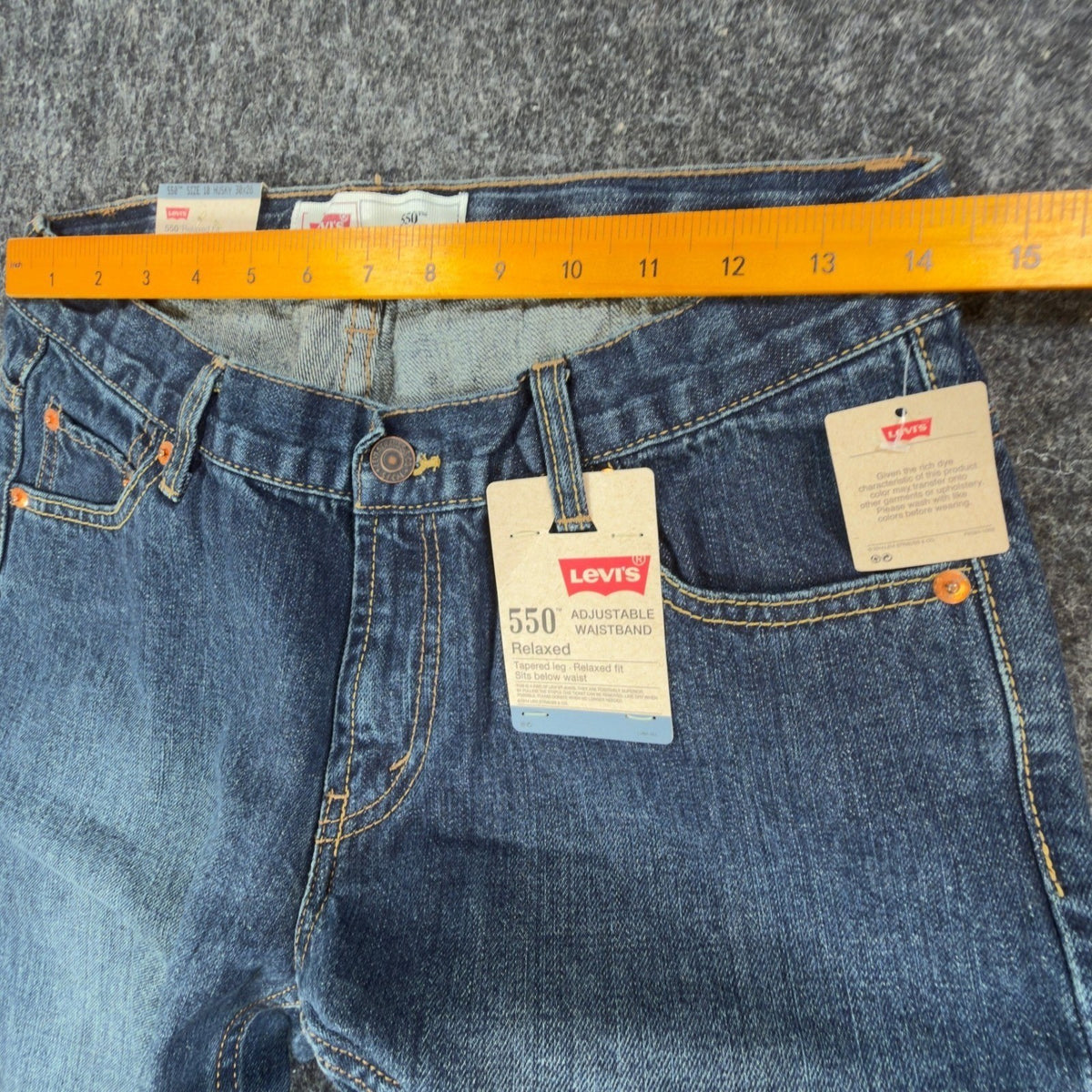 Levi's 550 Jeans Kids 10 Husky Dark Stone Denim Relaxed Tapered 30x26 NWT - take2supply