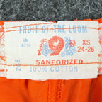 Fruit of the Loom Vintage 70s Gym Shorts Boys XS Orange Cotton NWT - take2supply