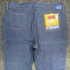 Wrangler Vintage 80s Bootcut Jeans Mens 44x32 Blue Cotton USA Made NOS NWT - take2supply