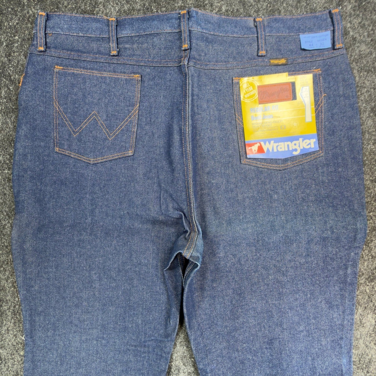 Wrangler Vintage 80s Bootcut Jeans Mens 44x32 Blue Cotton USA Made NOS NWT - take2supply