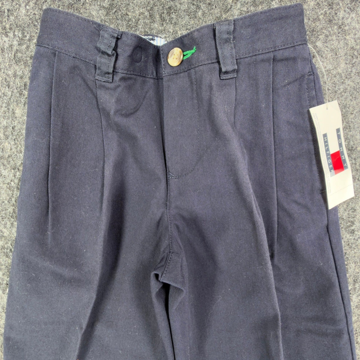 Tommy Hilfiger Y2K Chino Pants Boys 5 Navy Blue Cotton NWT Deadstock - take2supply