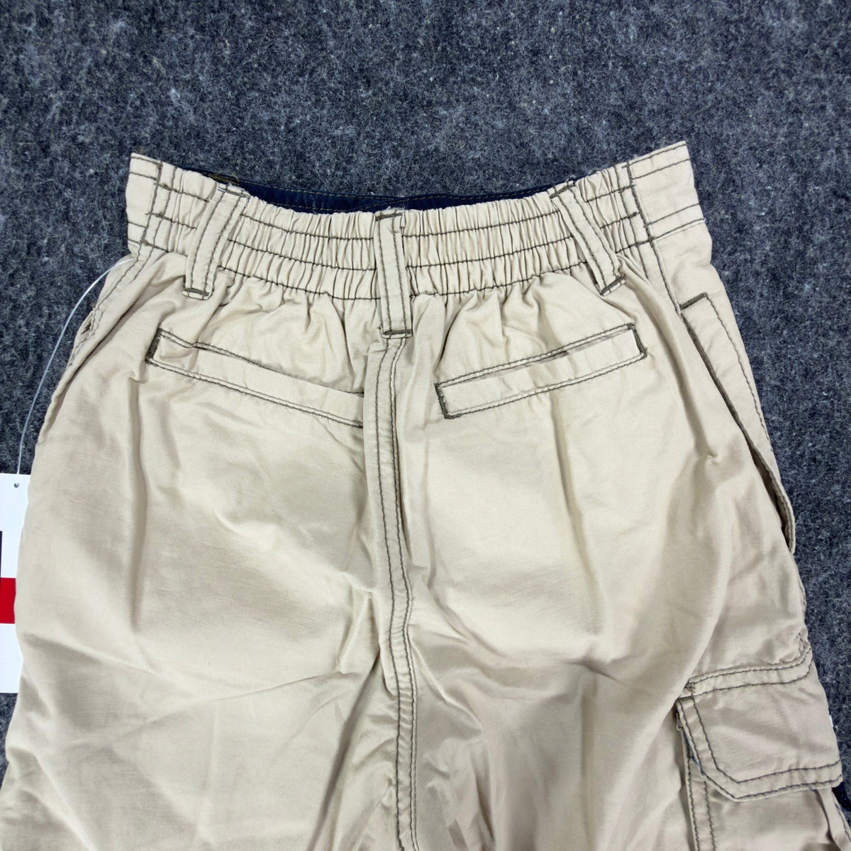 Tommy Hilfiger Y2K Cargo Shorts Boys 6 Beige Cotton Nylon NWT New - take2supply