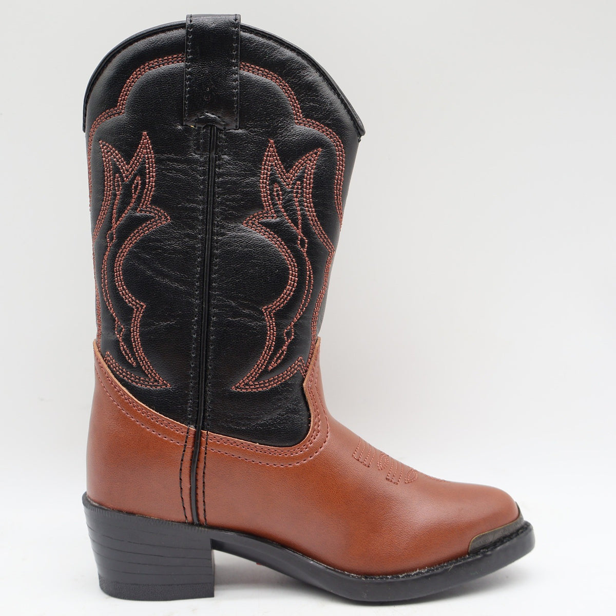 Durango Western Cowboy Boots Kids 10 D Rust Brown Black PBR BT464 New - take2supply