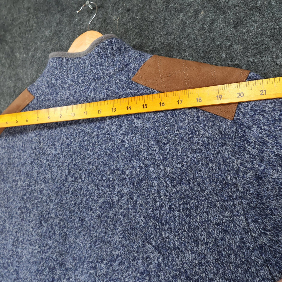 Duluth Trading Co Shetland Wool Windproof Zip Sweater Mens 2XL Blue Quilted - take2supply