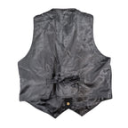 Disney Mickey Mouse Vest Womens Medium Black Suede Leather Embroidered Waistcoat - take2supply