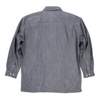 Irvine Park Button Up Mens XLG Gray Excellent Faux Suede Long Sleeve - take2supply
