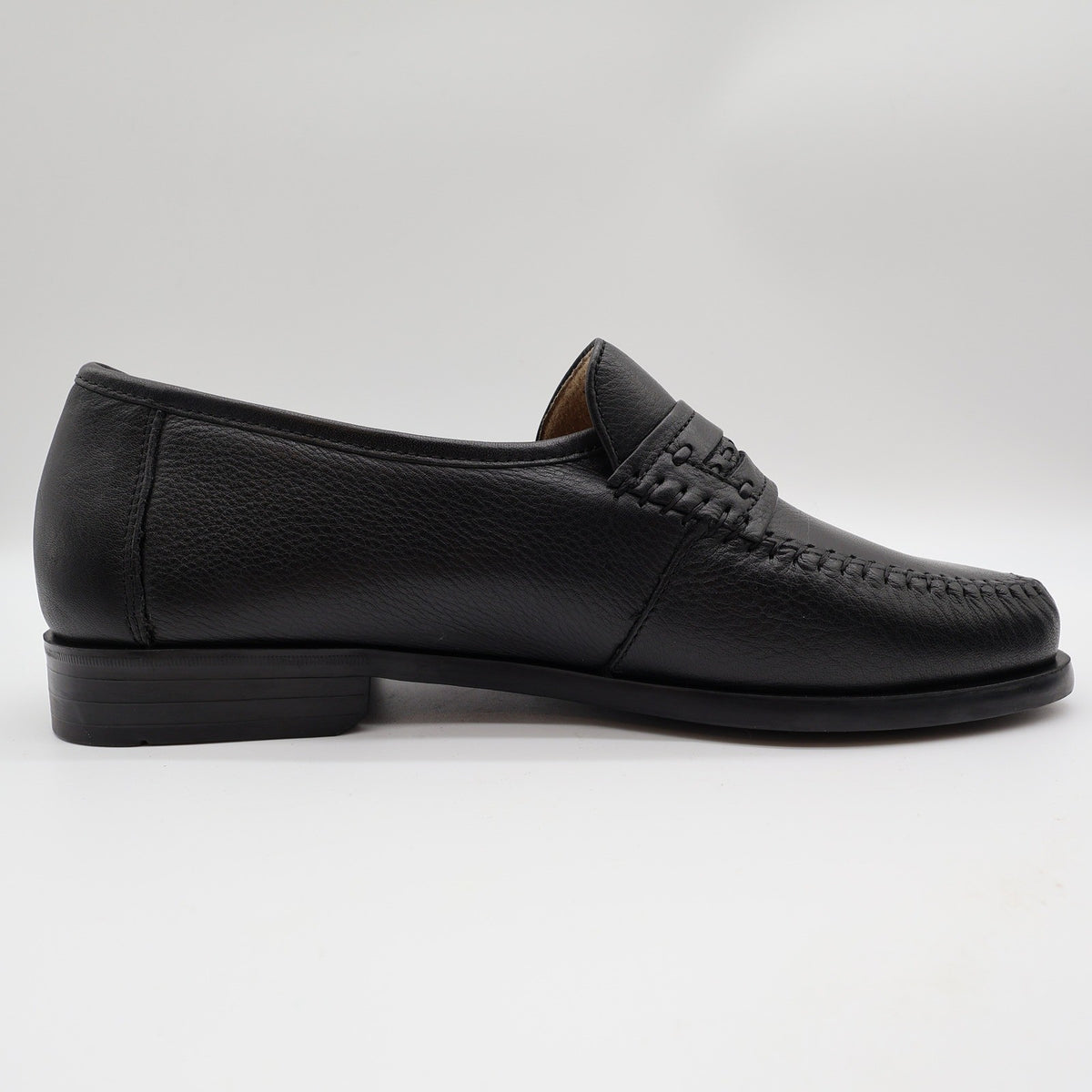 Nunn Bush Edgar Loafers Mens 9 M Black Tumbled Leather Comfort Gel Shoes 85533 - take2supply