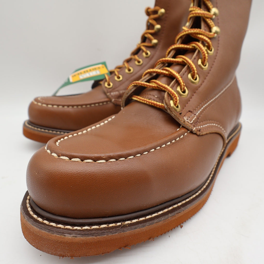 Titan Vintage 80s Safety Toe Work Boots Mens 8.5 D Brown Leather NWT Made in USA - take2supply