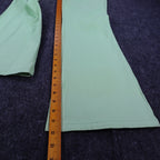 Casual Kiss Flare Pants Womens 10 L Lime Green Cotton Stretch Y2K Style C876 - take2supply