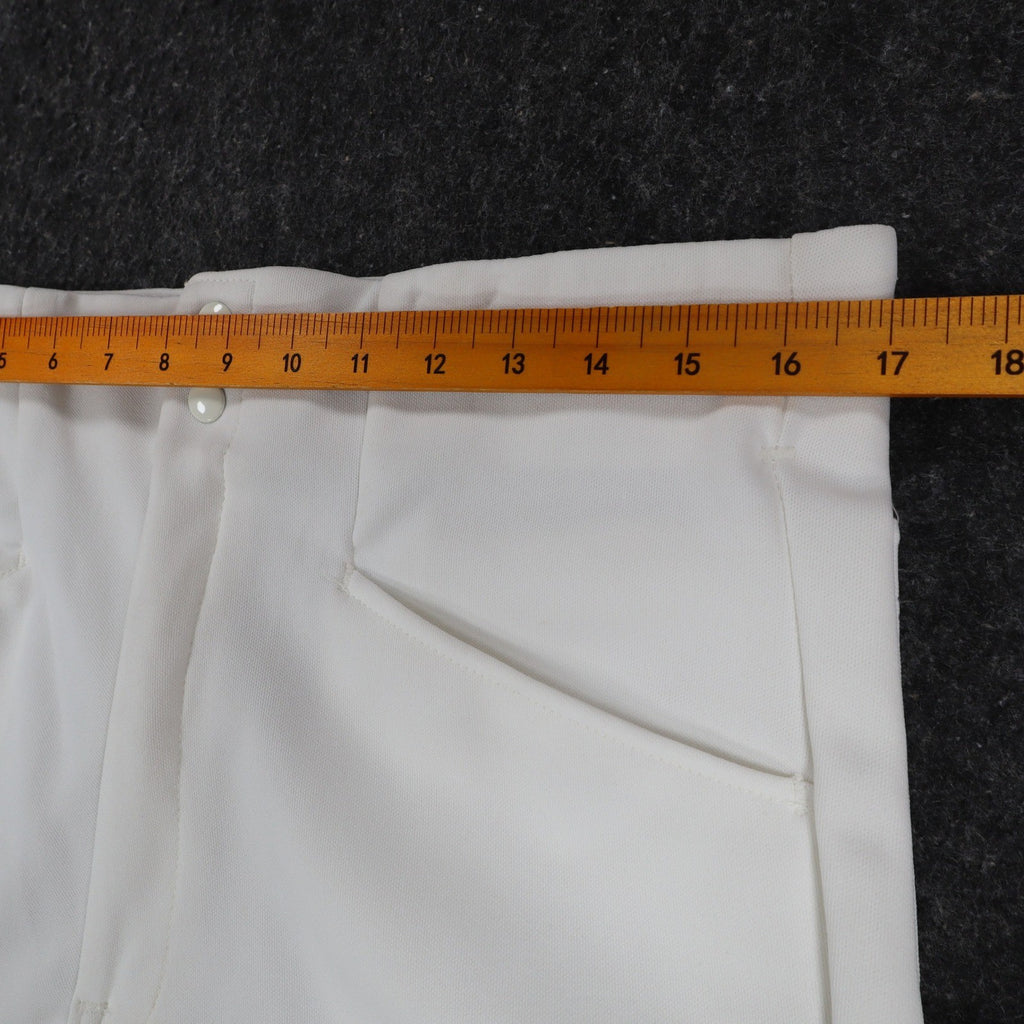 Swingster Athletic Shorts Mens L Vintage 70s White Polyester Visa Fabric USA - take2supply
