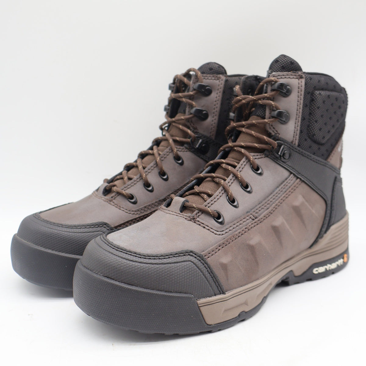 Carhartt Force Work Boots Mens 8.5 Brown Waterproof Leather Soft Toe CMA6046 NEW - take2supply