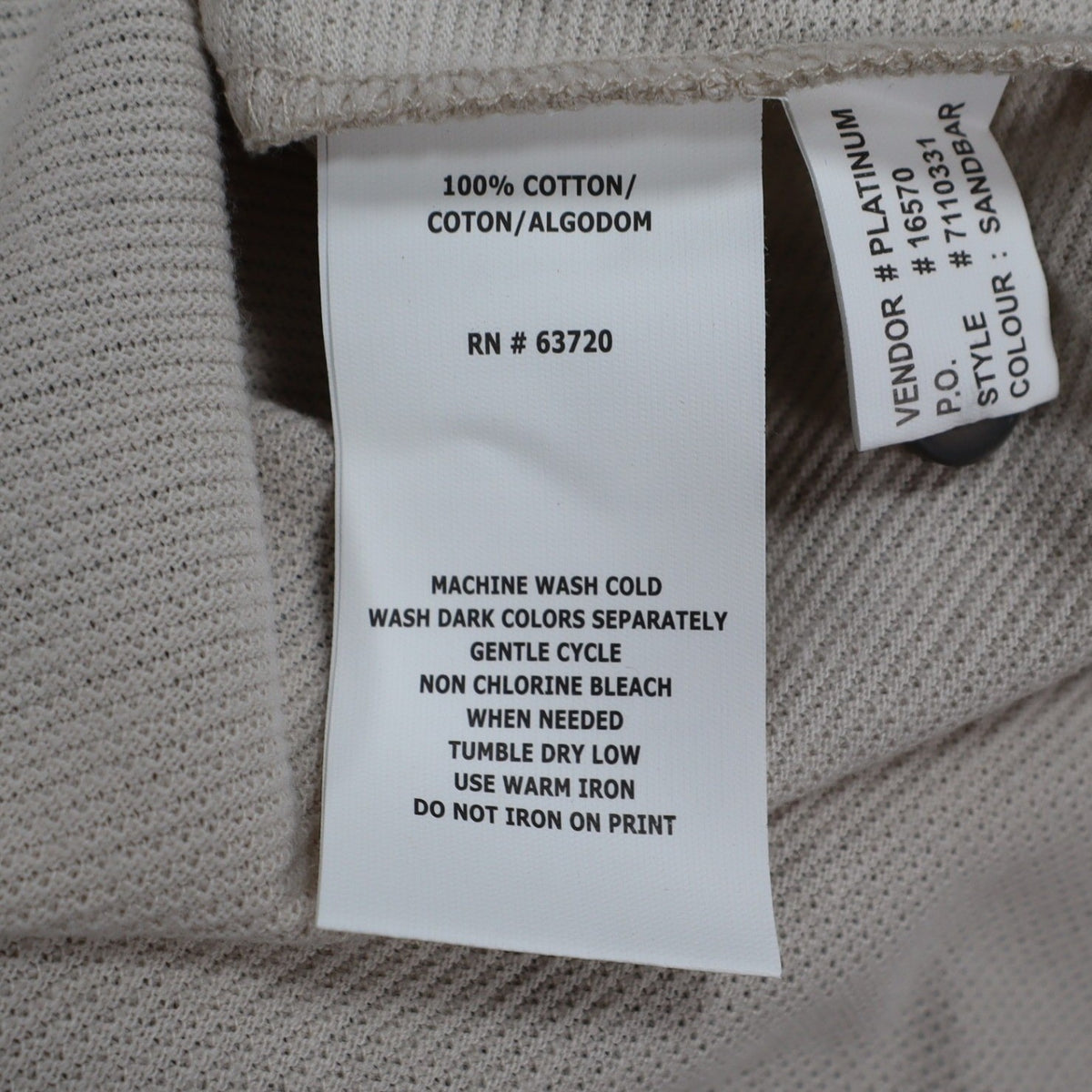 North River Polo Shirt Mens Size M Sandbar Beige 100% Cotton Pique NWT 7110331 - take2supply