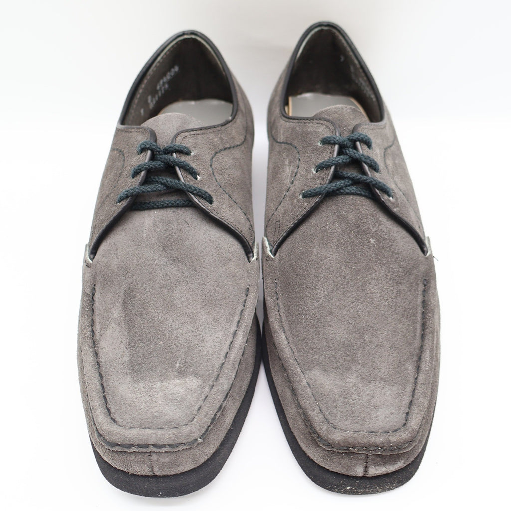 Crestline Oxford Shoes Mens 7 D Vintage Gray Suede Moc Toe Deadstock USA - take2supply