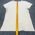 U.S. Polo Assn. Vintage Style Tee Women Medium Beige Cotton Logo Shirt New - take2supply