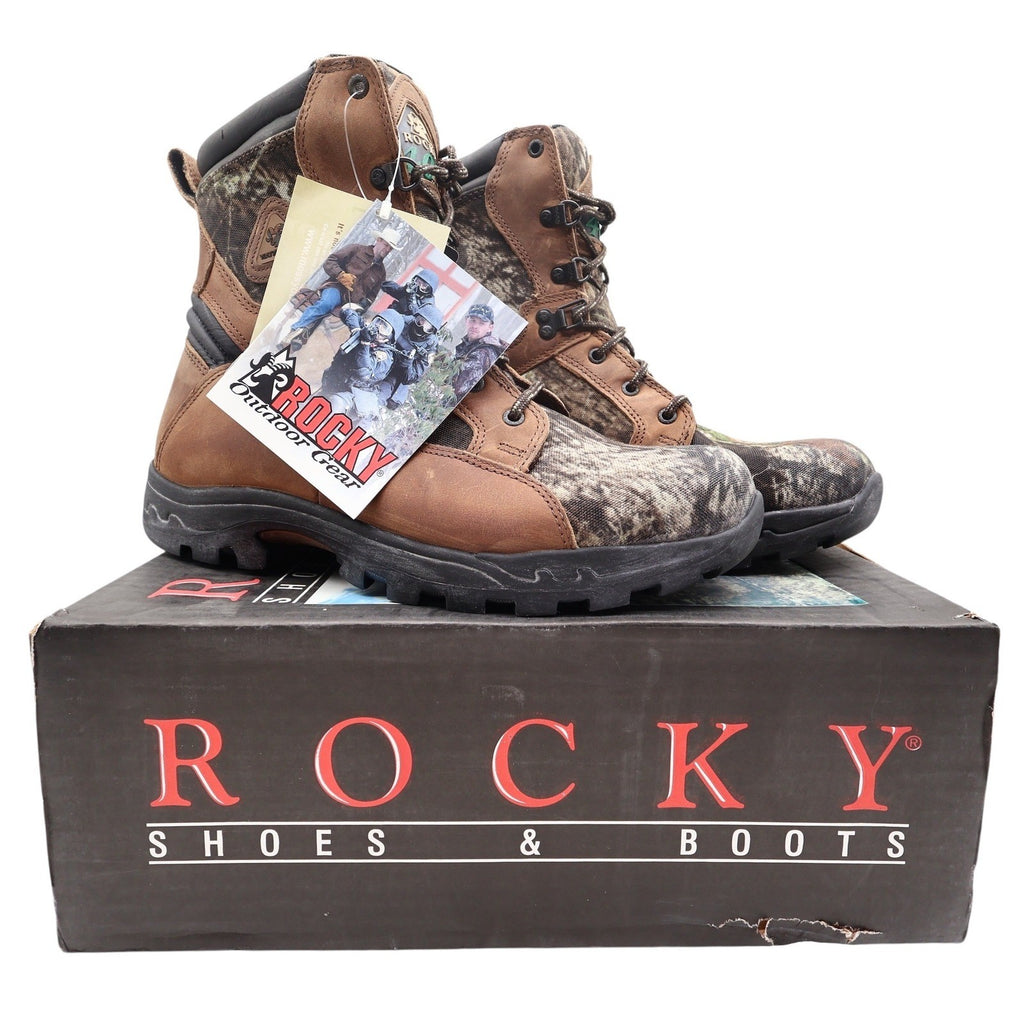 Rocky ProLight 1572 Hunting Boots Mens 10.5 M Brown Camo Waterproof NWT 400G - take2supply