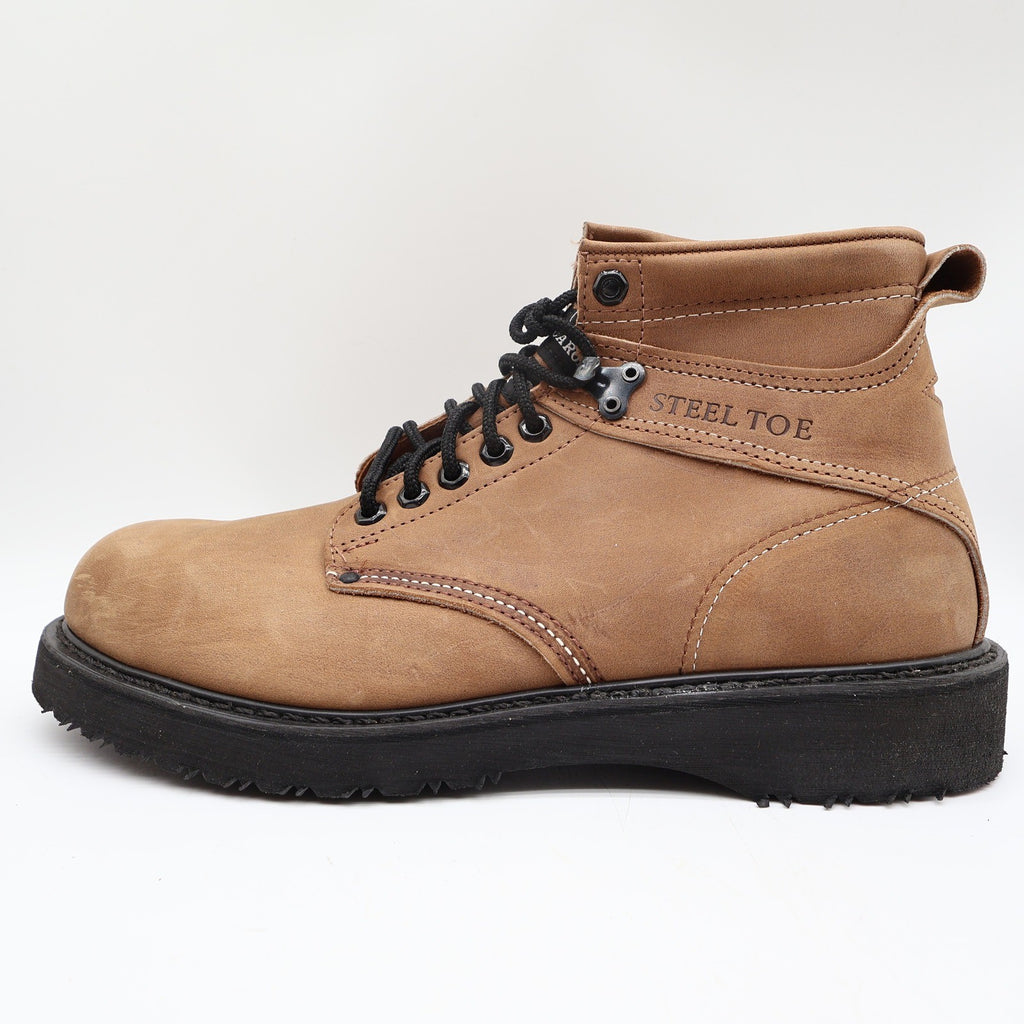 Carolina 139 Steel Toe Work Boots Mens 11 D Brown Leather USA New Vintage 90s - take2supply