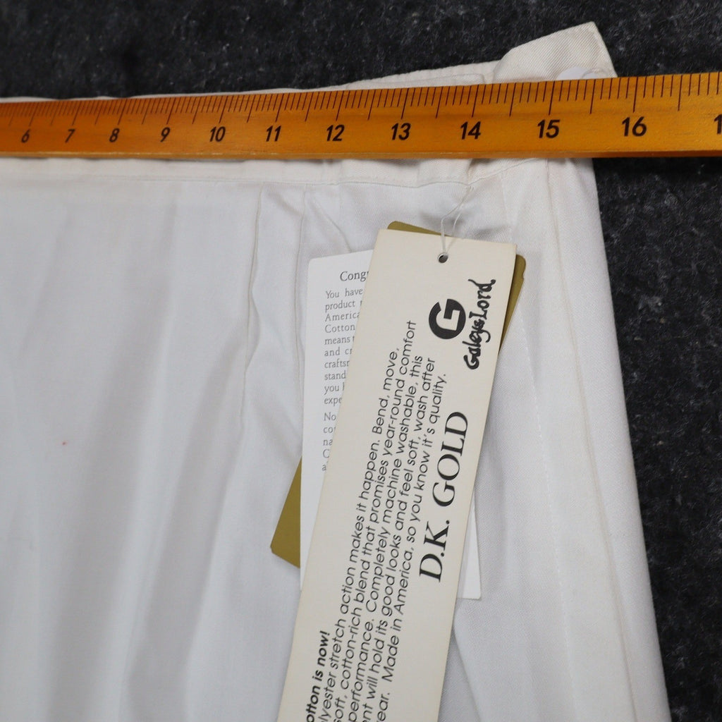 D.K. Gold Pencil Skirt Womens 10 Vintage 90s White Galaxy Stretch Cotton NWT - take2supply