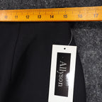 Allyson A-Line Skirt Womens 12 Vintage 90s Black Polyester Lined Career Wear - take2supply