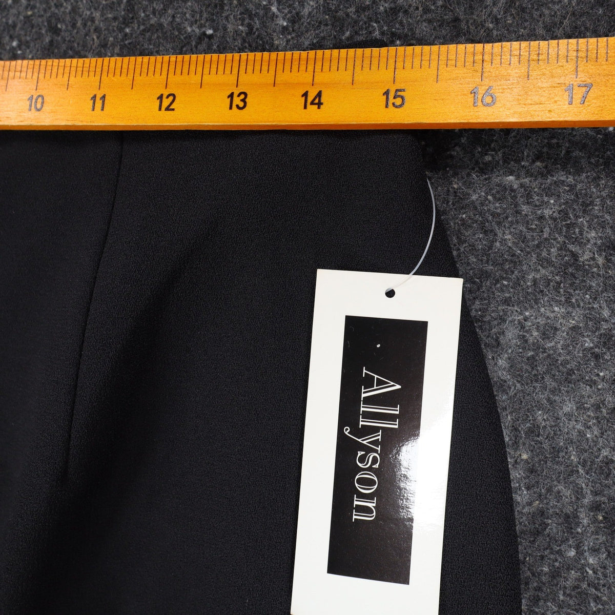 Allyson A-Line Skirt Womens 12 Vintage 90s Black Polyester Lined Career Wear - take2supply