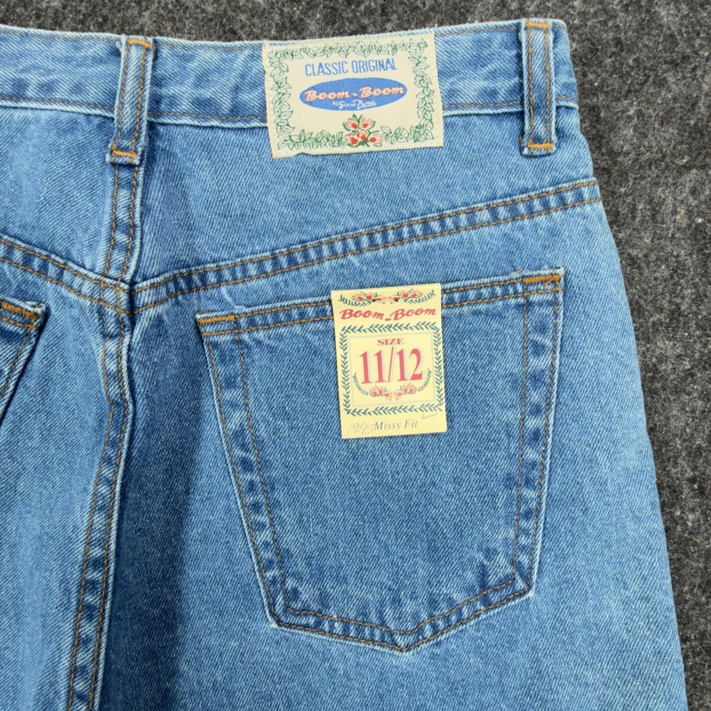 Boom Boom Vintage 90s Denim Shorts Womens 11/12 Blue Cotton NWT - take2supply