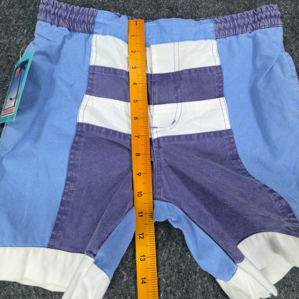 Generation One Vintage 90s Swim Trunks Boys L 14-16 Blue Cotton NWT - take2supply